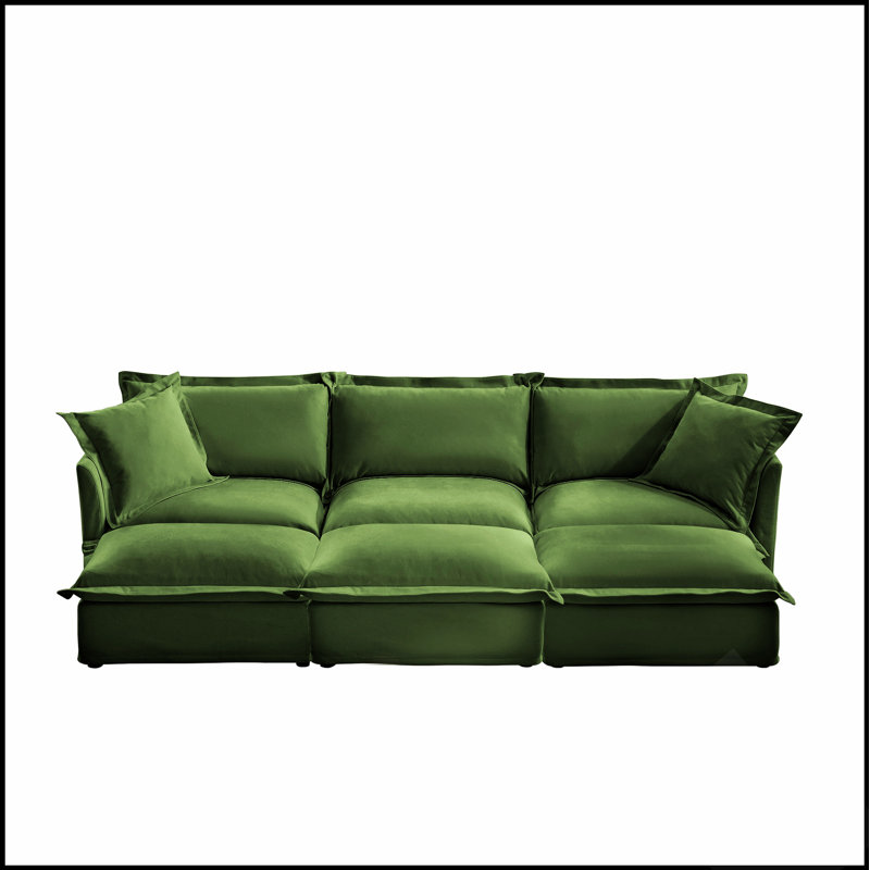 Canapé confortable à assise simple et profonde avec coussin moelleux, parfait pour un salon confortable et relaxant
