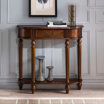 Luxury Traditional Side Table with Oval Top