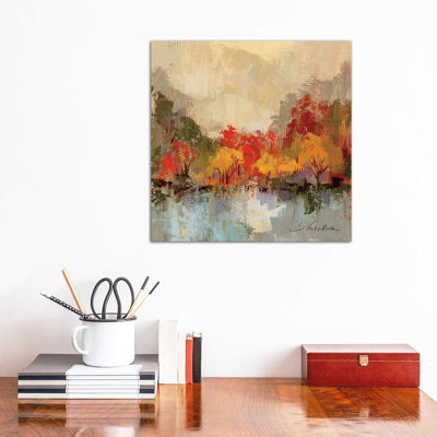 Fall Riverside II by Silvia Vassileva - Wrapped Canvas Painting