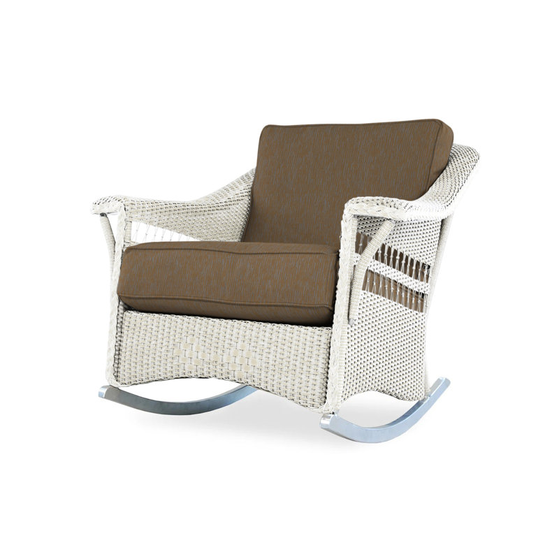 Nantucket Outdoor Rocker Chair, Callen Driftwood, Antique White