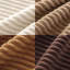 Coussins décoratifs d'automne en velours côtelé brun 18 x 18 | Ensemble de 4 housses de coussin de style campagnard rustique Mordern, collection Layered Brown Collection
