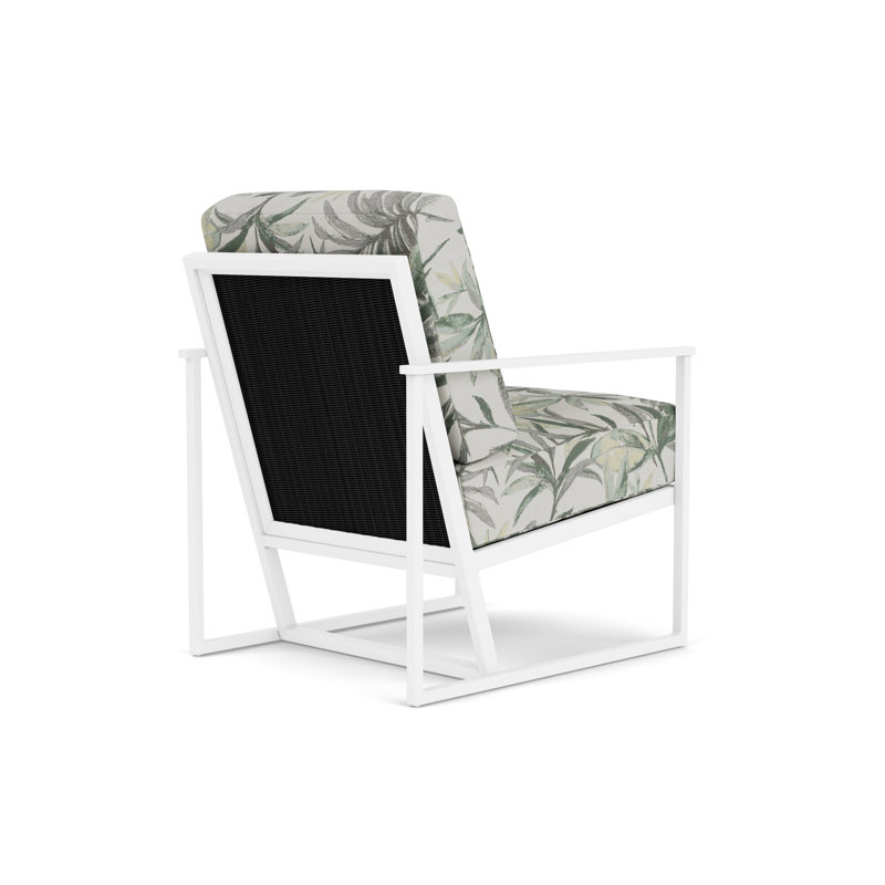 Summit Outdoor Lounge Chair, Matte White, Ebony, Calidora Mist