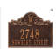 Acanthus Monogram 3-Line Wall Address Plaque-377949267-377949270