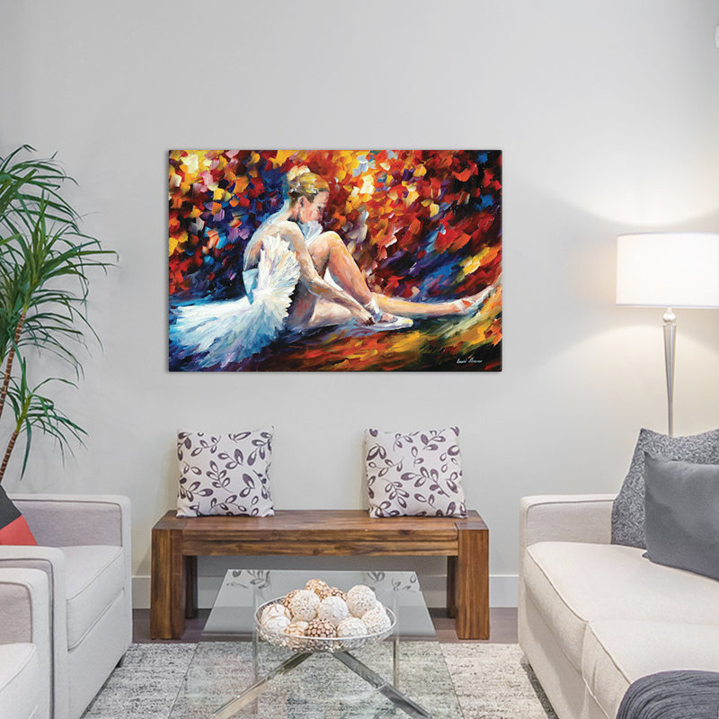 « young ballerine », art mural sur toile tendue, H 8 po x l 12 po x P 0,75 po, Pas de tapis, Toile tendue