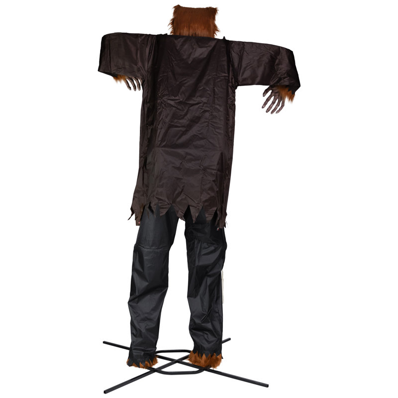 Huge Lighted And Animated Talking Werewolf Commercial Outdoor Halloween Decoration - 12'