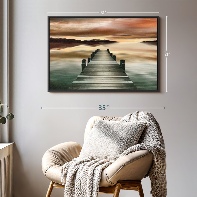 «Sunset Jetty Wall Art», H 21 po x l 31 po