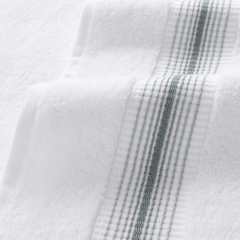 Ensemble de serviettes 2 pièces Darcie-Bella, Blanc / Ardoise