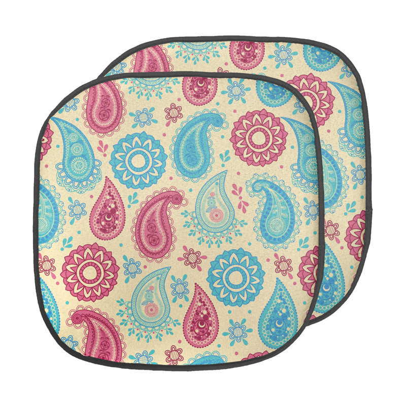 Coussin de siège papillon, Jaune / bleu