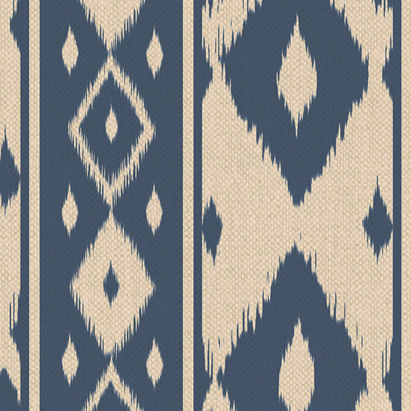 Joules Ikat Stripe Red Wallpaper, Blue