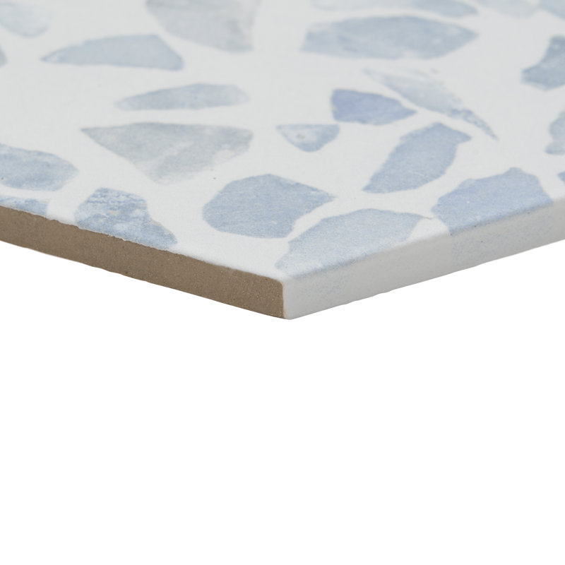 Carreau de sol et de mur en porcelaine de 9 po à aspect terrazzo de Jurassic Hex (8,07 pieds carrés / caisse), clair