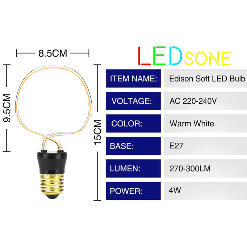 4W E27 LED Vintage Edison Light Bulb Amber