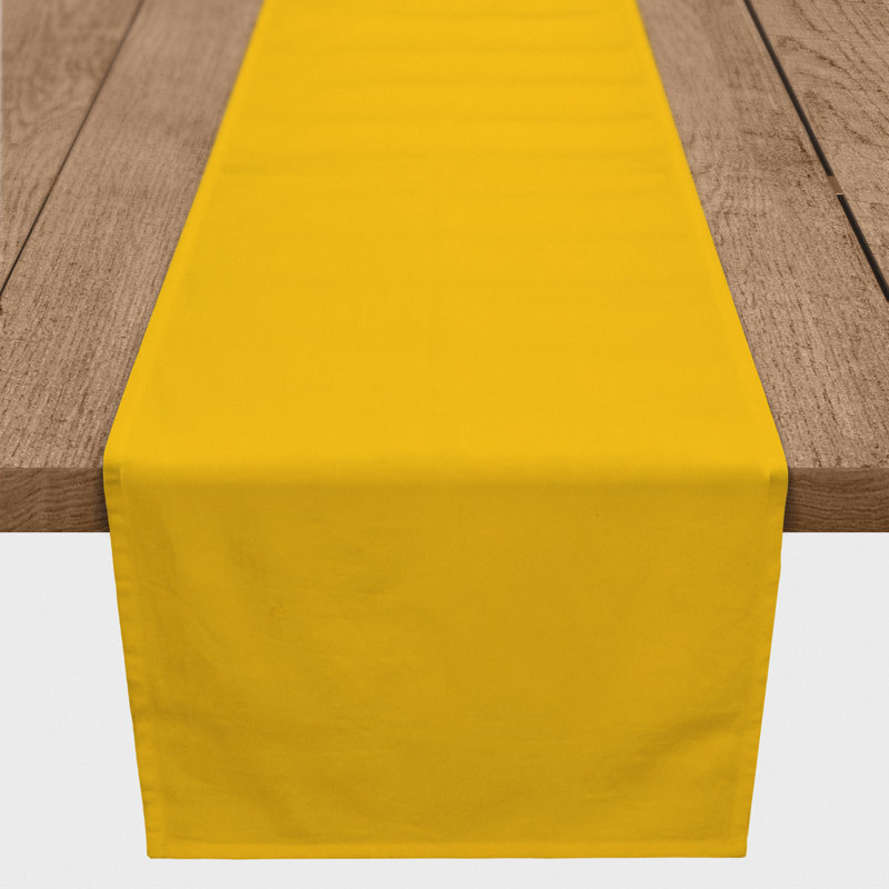 Costantina Rectangle Polyester Table Runner, 16" D x 90" L, Yellow