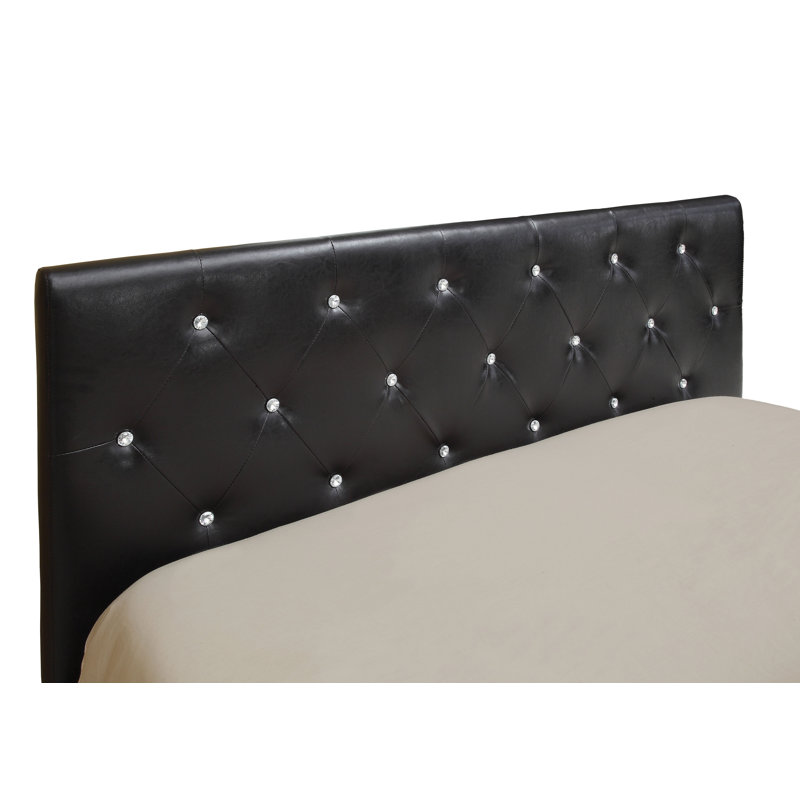 Lit tapissier capitonné standard Devis, Noir, Double / grand