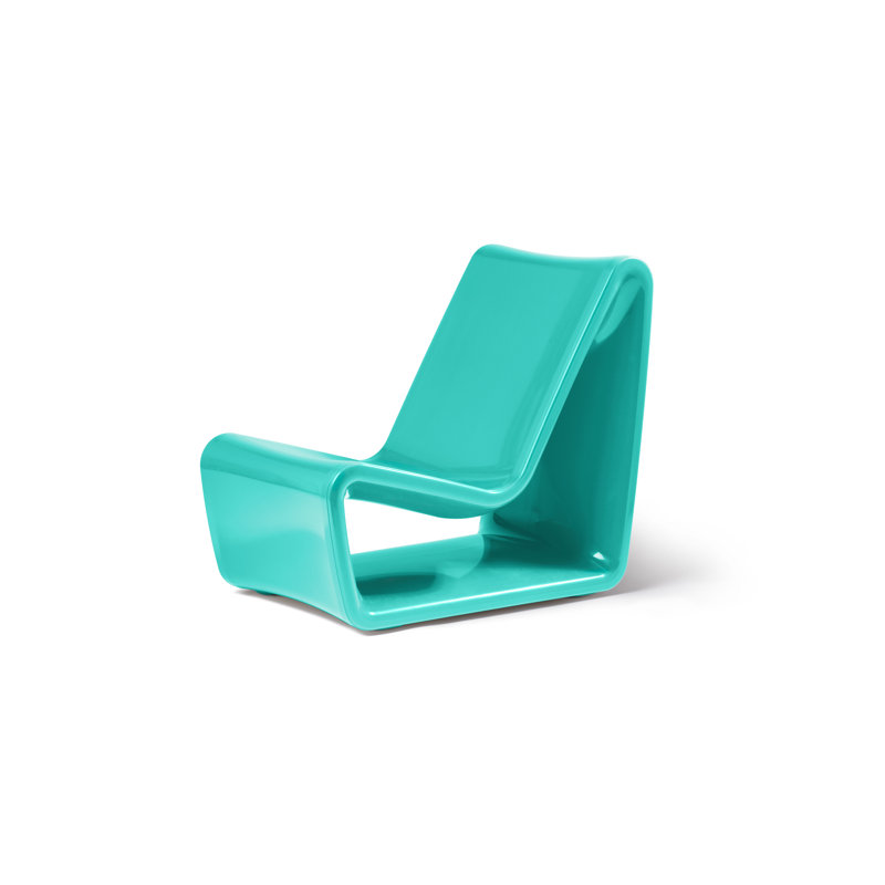 Loop Outdoor Lounge Chair, Seafoam Green