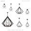 Lustre géométrique à 6 lumières Buckeys-237775976