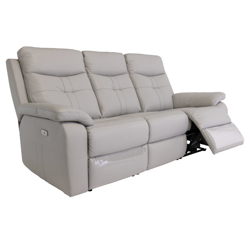 Napoli 3 Seater Electric Reclining Sofa, Light Grey