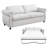 Full Size Upholstered Sleeper Loveseat, 2-in-1 Pull-Out Sofa Bed with Built-in Mattress, Beige-867146239-867146232