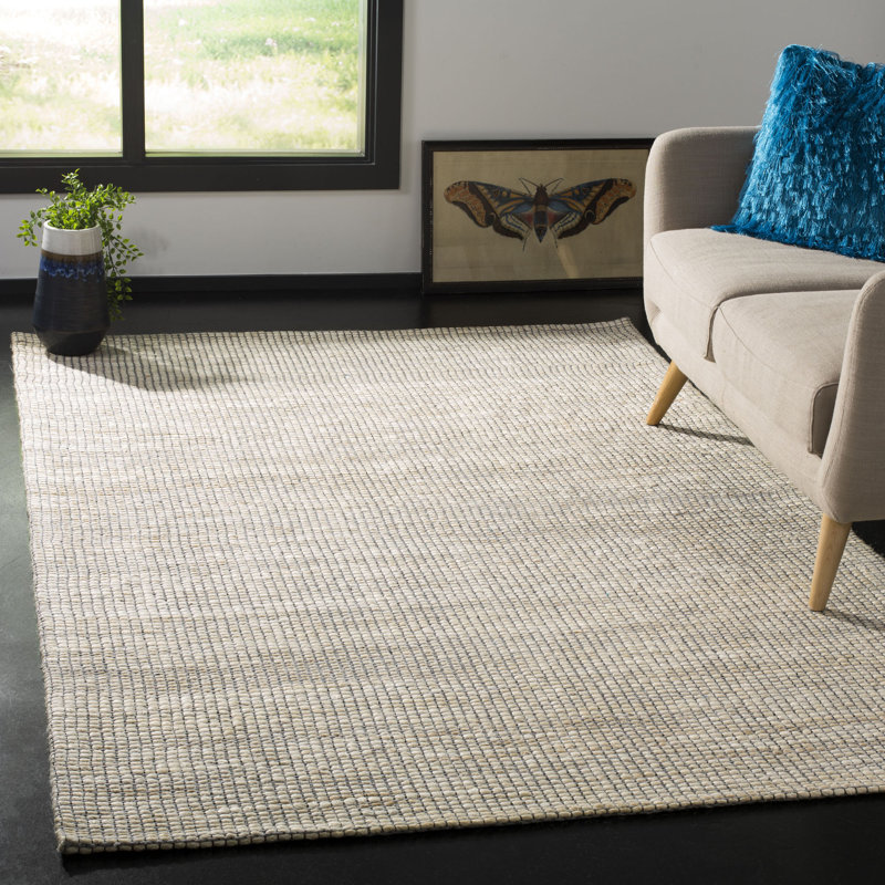 Tapis ivoire tissé à la main Zaragoza, Rectangle 11 pi x 15 pi