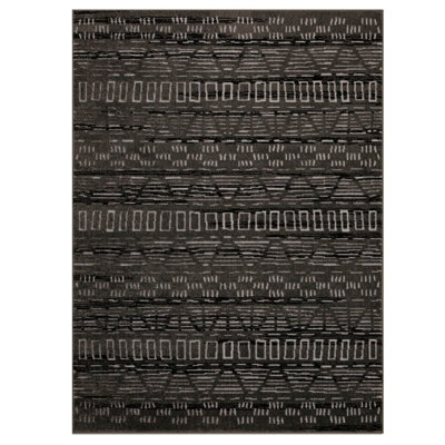 Dawna Rectangle Geometric Flokati Indoor / Outdoor