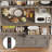 🥐 75.4" Farmhouse Baker's Rack with Charging Station, 47.2" Wide Countertop, 2 AC + 2 USB Outlets, Adjustable Shelves & Wine Storage, Soft-Close Doors-1452713879