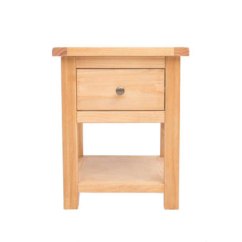 45 cm W Bedside Table, Natural