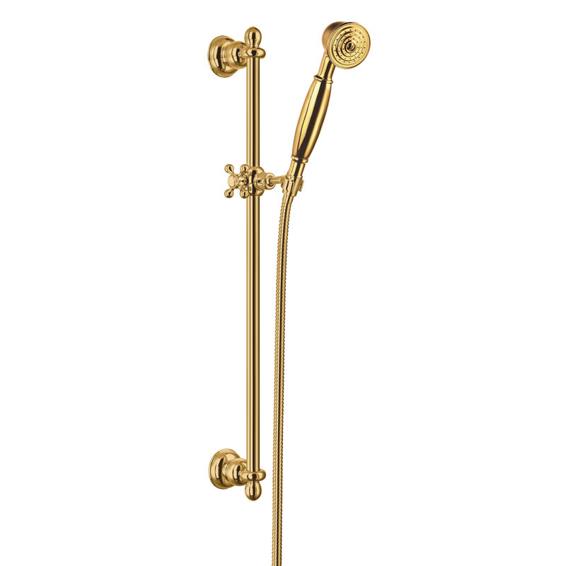 Tamar Rain Slide Bar Shower Head, Gold