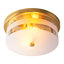 Plafonnier encastré avec abat-jour cylindrique moderne en verre 2 lumières 11,8 po