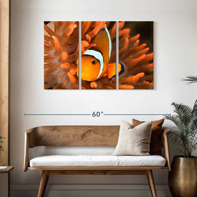 Orange Clownfish, 28" H x 45" W