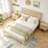 Solid Wooden Bed with Rattan Headboard-1699878002-1699878015