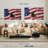 Lelar US Flag And Flying Bald Eagle-108092808