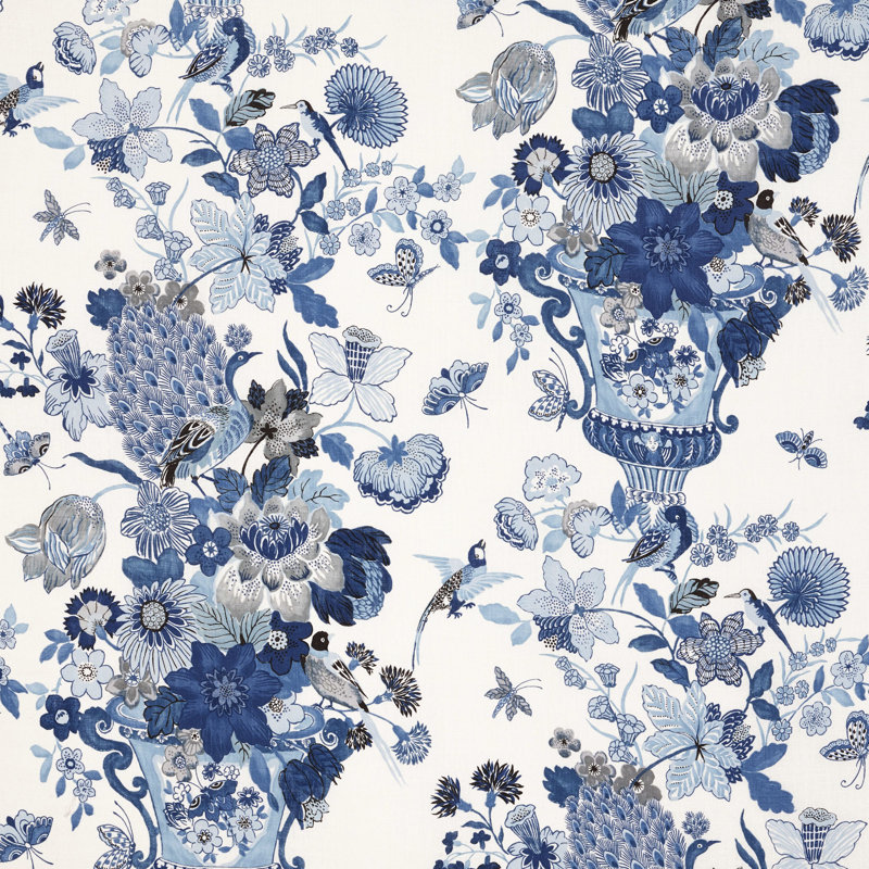 Lansdale Bouquet Fabric, Porcelain