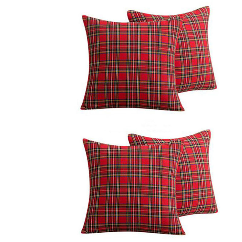Ensemble de 4 taies d'oreiller Classic Red