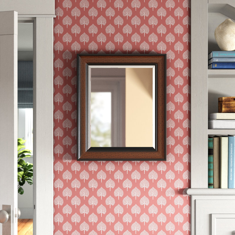 Roulston Wood Flat Wall Mirror, 24.88" H x 20.88" W