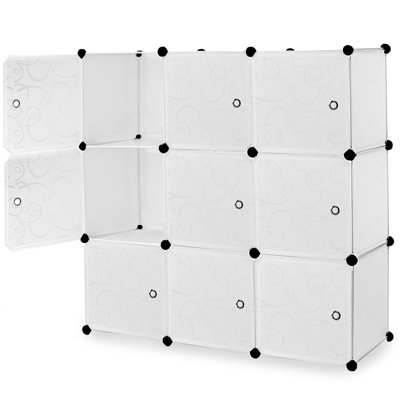 Mount-It! Modular Plastic Cube Storage Organizer - 9 Cubes