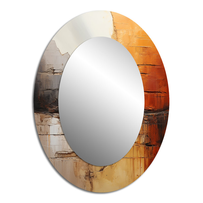 Gris, gris et orange, 40 po x 30 po