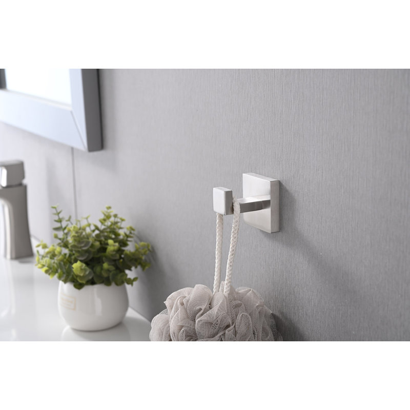 Crochets à serviettes muraux en acier inoxydable pour la salle de bain, la chambre à coucher et la cuisine, Argent argent