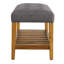 Banc de rangement rembourré en bois avec tablette à lattes Warwickshire-114882504-114882503