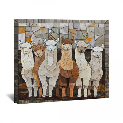 «Llamas Canvas Wrap», décoration murale animal