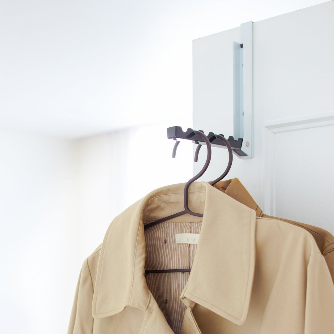 Yamazaki Home Over The Door Hooks - Folding Hanging Coat Rack, Steel, Over-the-Door Yamazaki Home 