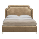 Audrey/Asher Leather Solid Wood Bed