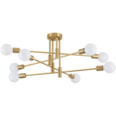 Karren - Mid Century Modern Nordic Dimmable Sputnik Chandelier Sphere Cylinder Flush Mount