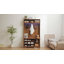 Hall Tree 39.37'' Wide With Bench, Shoe Storage And LED Light Strip