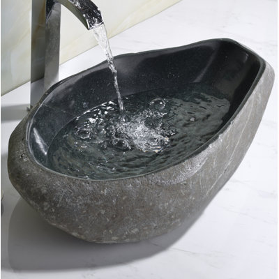 ANZZI Lovro 14'' Gray Stone Specialty Bathroom Sink