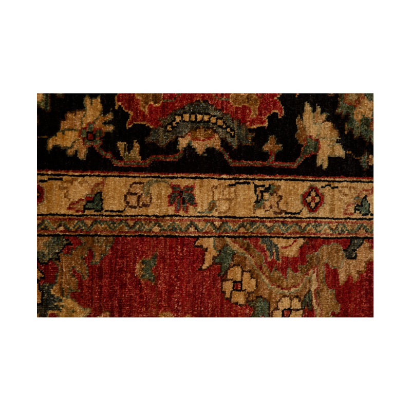 Hand-Knotted High-Quality Red/Black/Beige Area Rug
