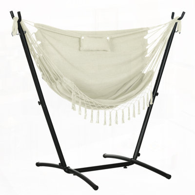 Chaise hamac 2 personnes avec coussin moelleux