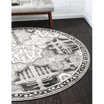 Tapis ivoire à motif géométrique Godina