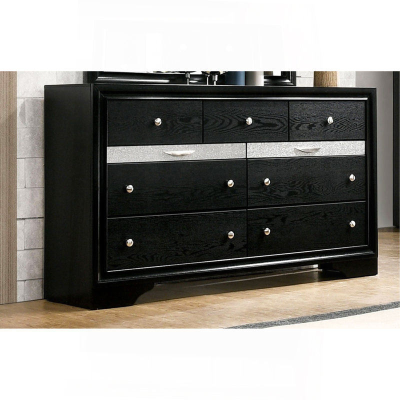 Commode contemporaine 1Pc, Noir