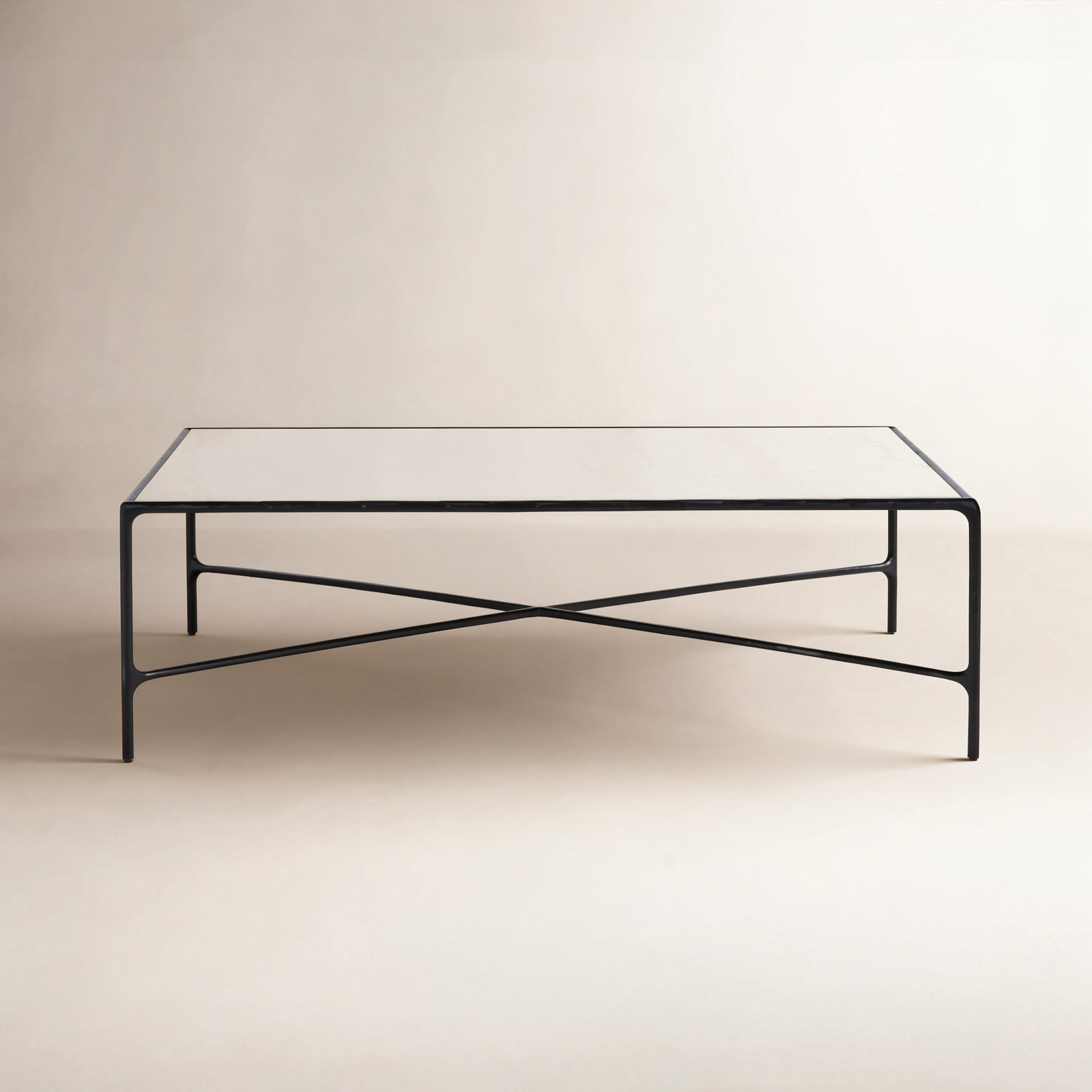 Evelynn Single Coffee Table, Clear, Black