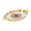Brass/White/Orange/Black/Pink Glass/Stainless Steel/Brass Oval Decorative Tray