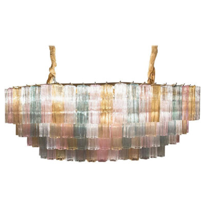 Lustre ovale clair Mid-Century